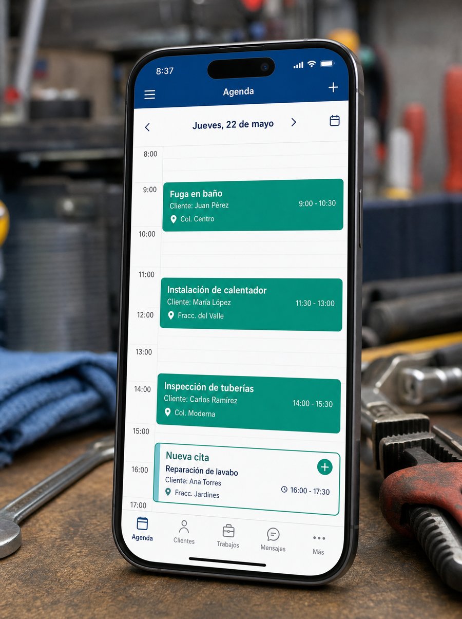 Calendario del dia llenandose de trabajos